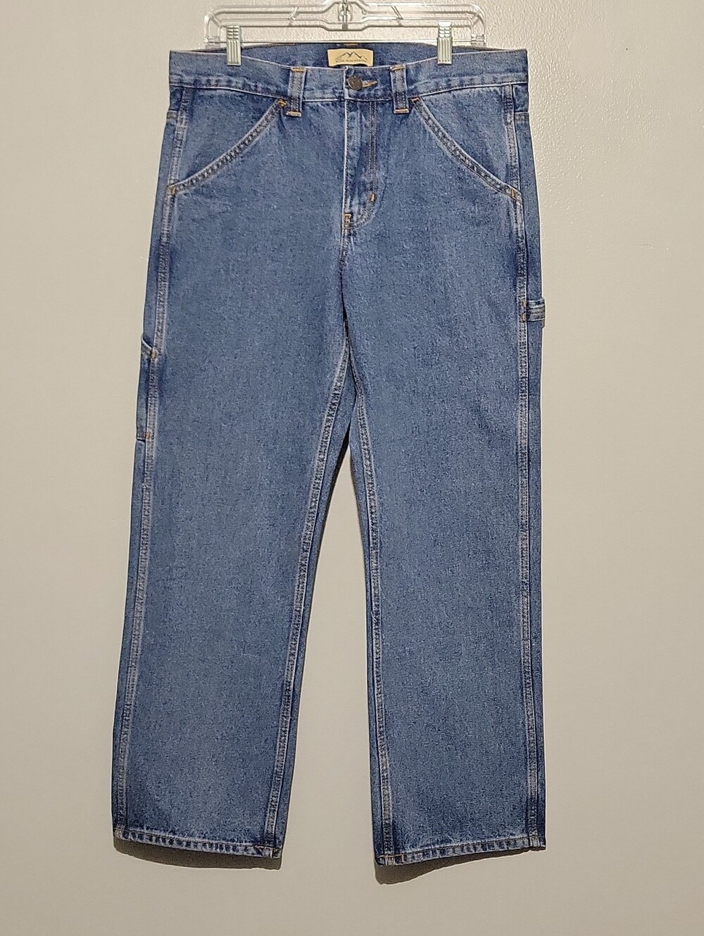 Blue Mountain Men's Denim Utility Relaxed Fit Jeans Pants Sz 32x30 Carpenter NWT